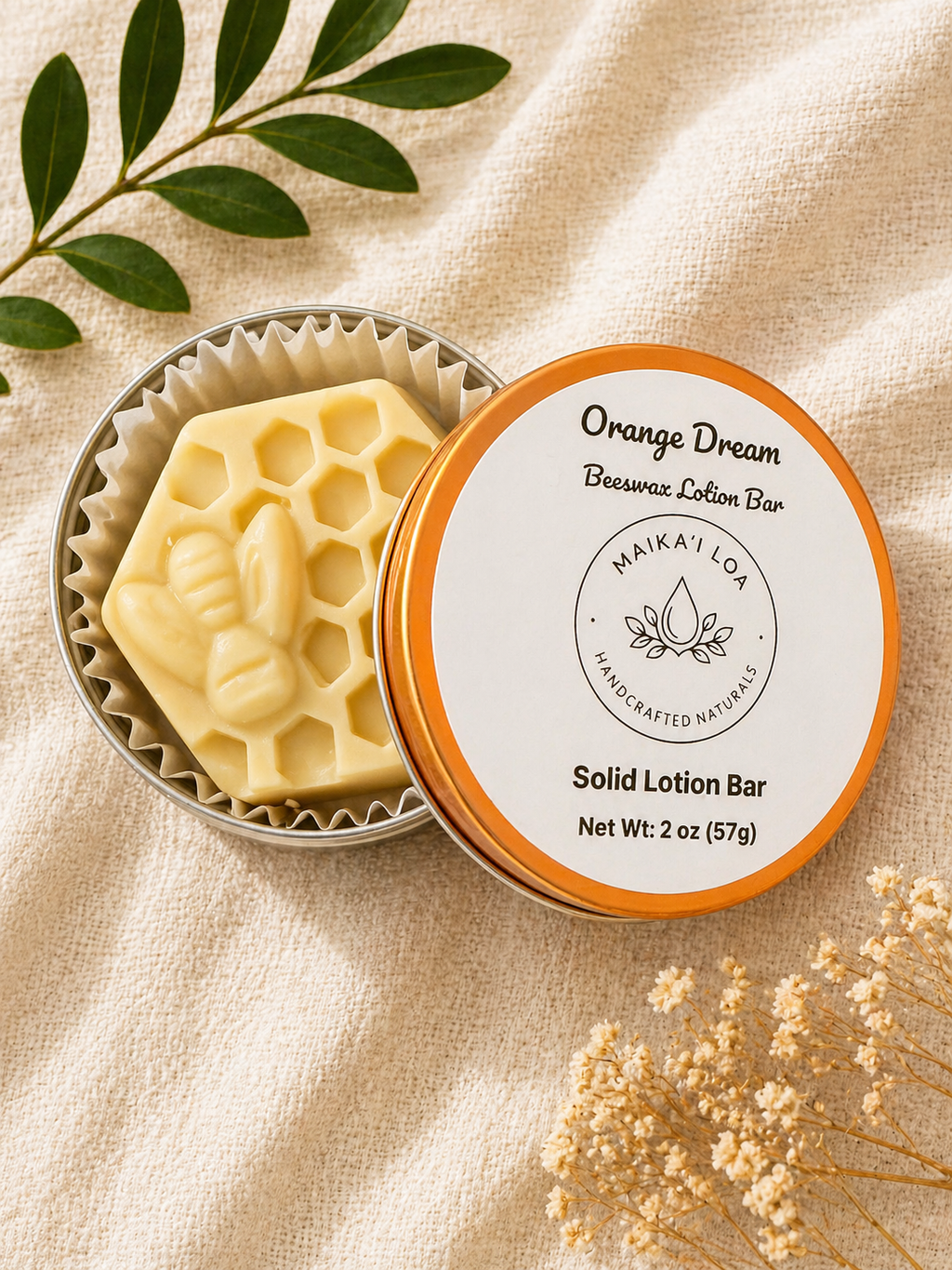 Orange Dream Solid Lotion Bar- Standard