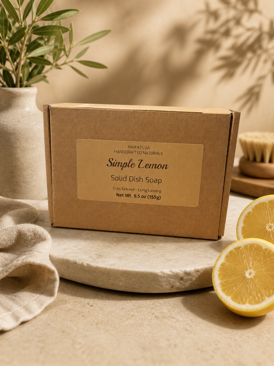 Simple Lemon Solid Dish Soap