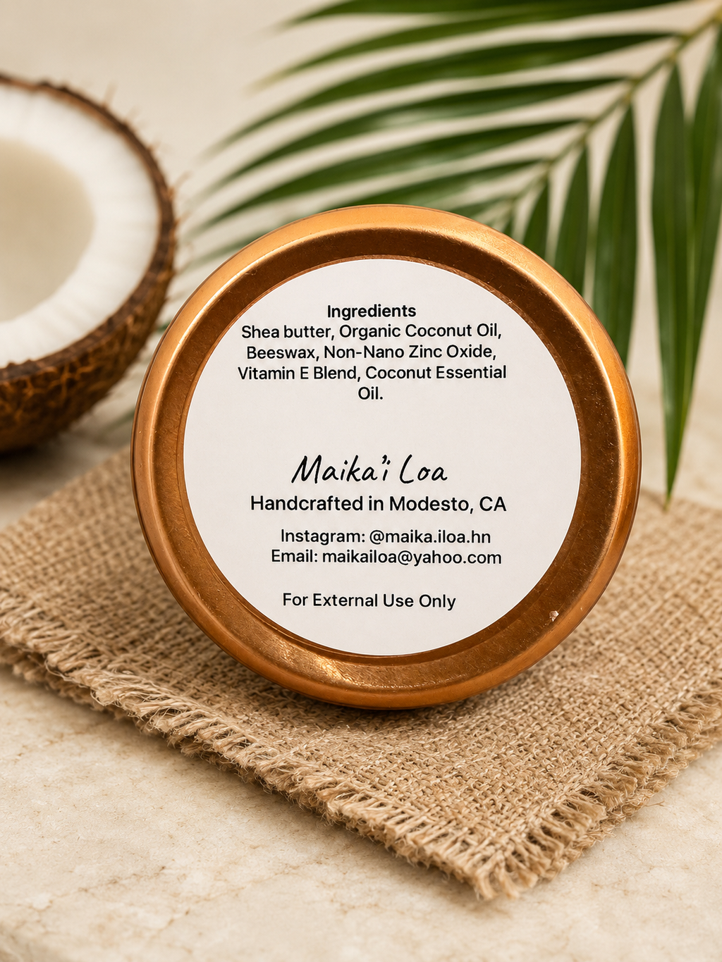 Sun Glow Balm- Coconut 3 oz