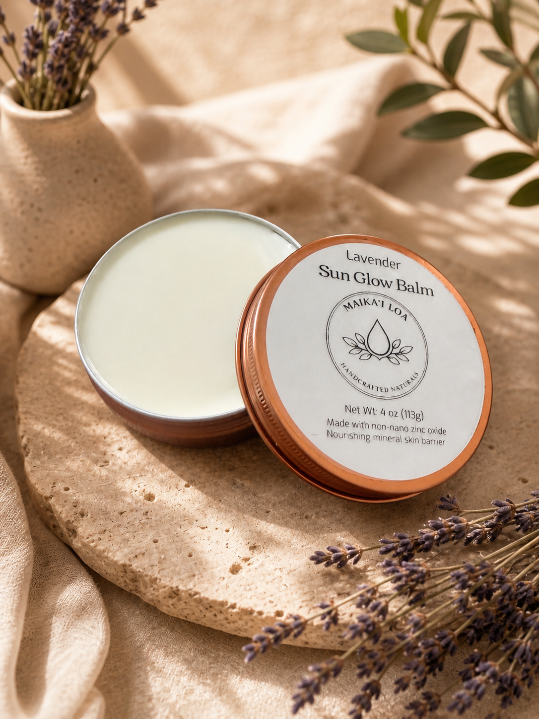 Sun Glow Balm- Lavender, Tallow 4 oz