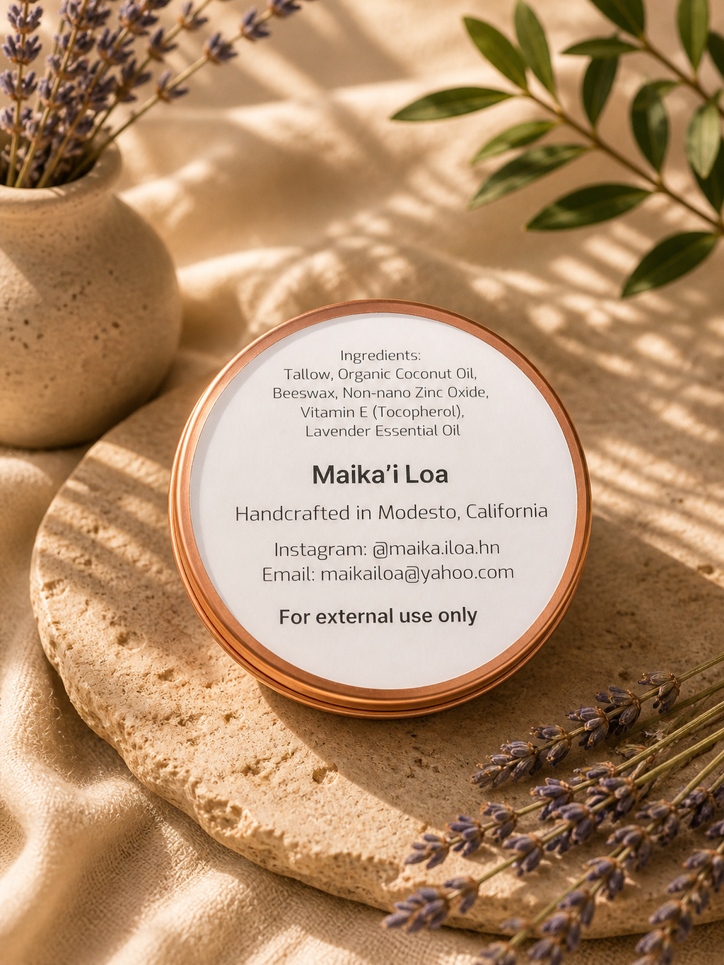 Sun Glow Balm- Lavender, Tallow 4 oz